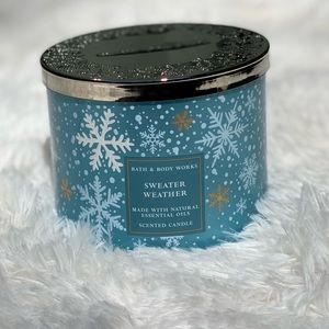 Bath and Body Works | 3-Wick Candle | Wallflower Fragrance | Sweater Weather